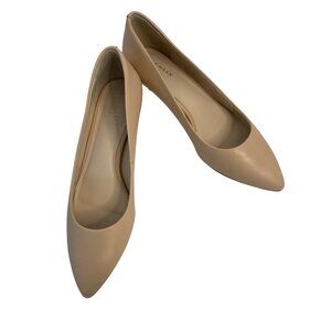 Cole Haan Quincy Nude Leather Kitten Heels Size 7.5 B 8971 EUC Comfort Pump